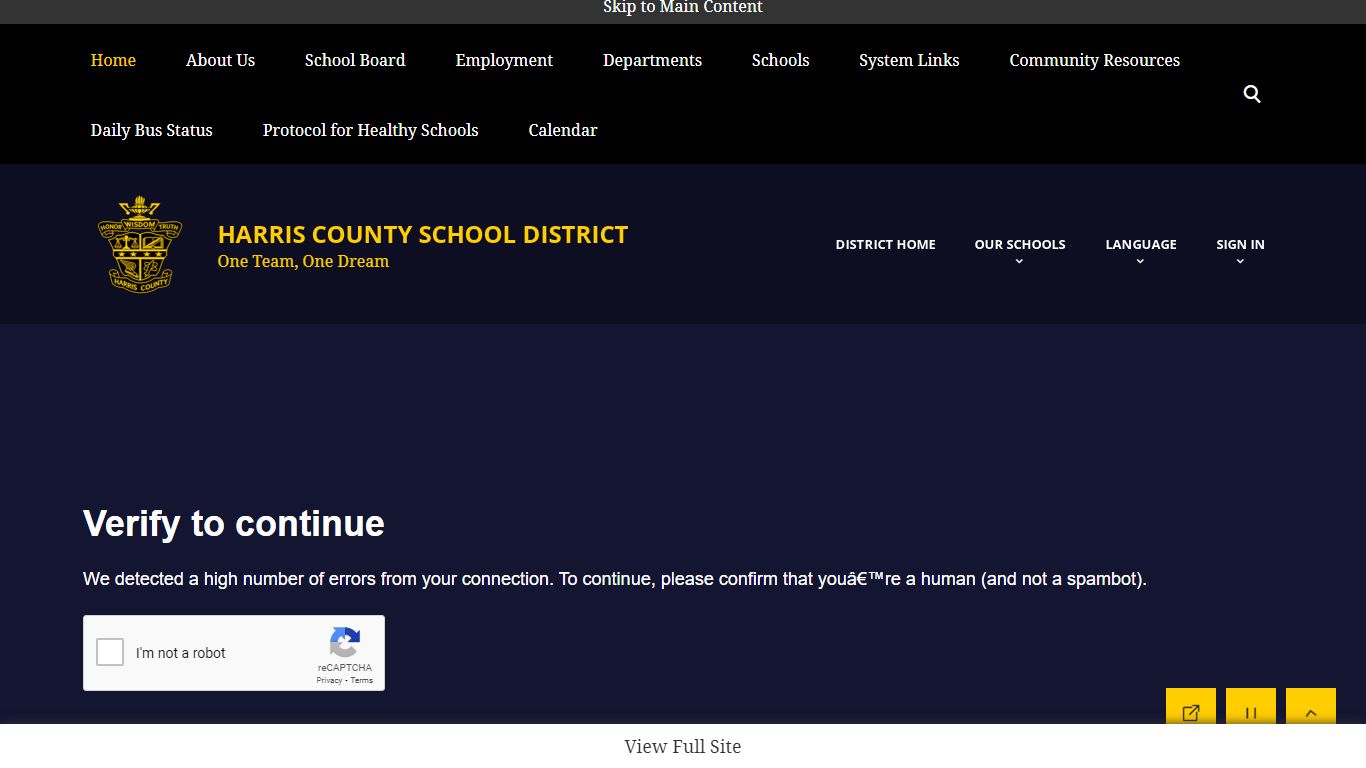 Harris County School District / Harris County School District Home